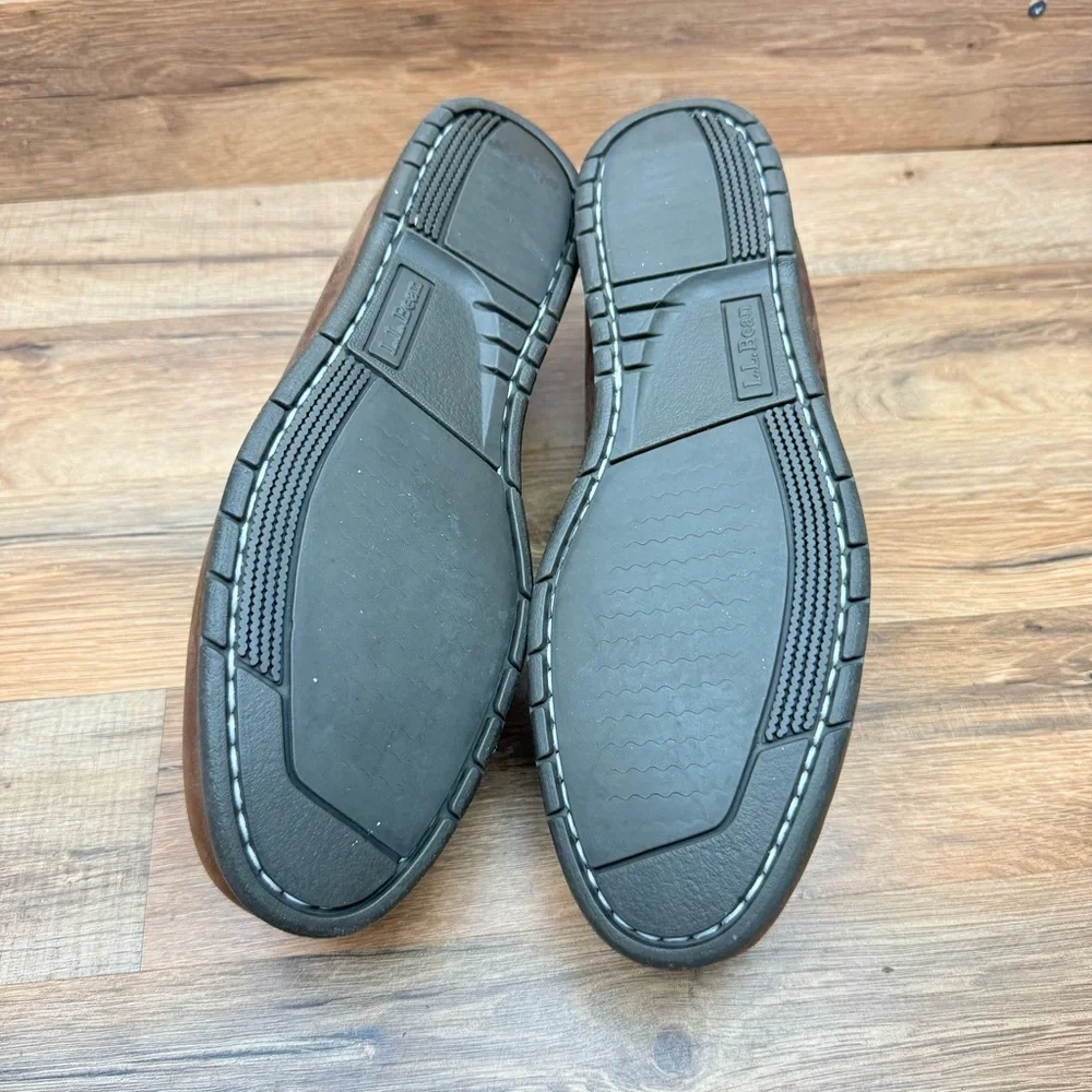 LL Bean Size 9EE Signature Brown Boat Shoes Loafers Moccasins Mens